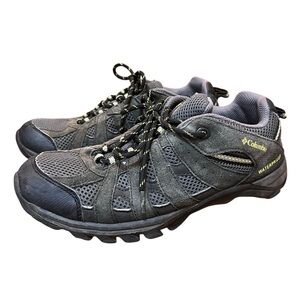 Columbia Women’s Gray Hiking Shoes Waterproof Suede Mesh Athletic Sneakers